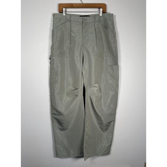 Lioness NEW Miami Vice Pants Size XL (US 10) Sage Green Cargo - Picture 2 of 11